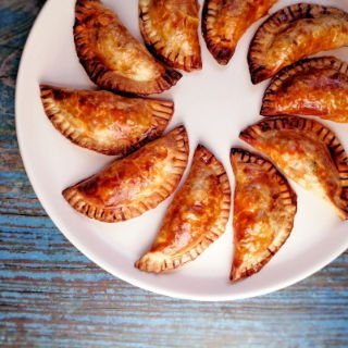 a plate of empanadas