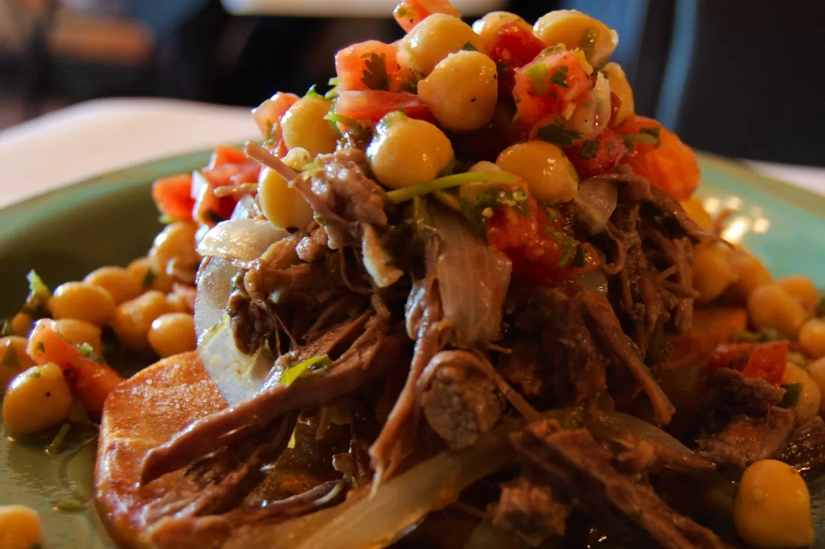 Ropa Vieja, a famous stew with pulled ork meat from the Canary Islands