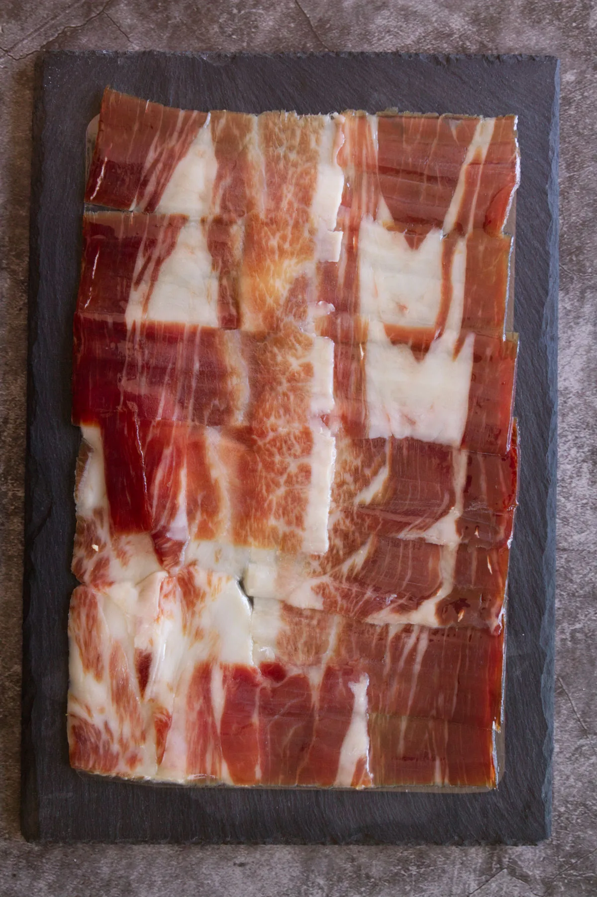 Marbling of the jamon iberico.