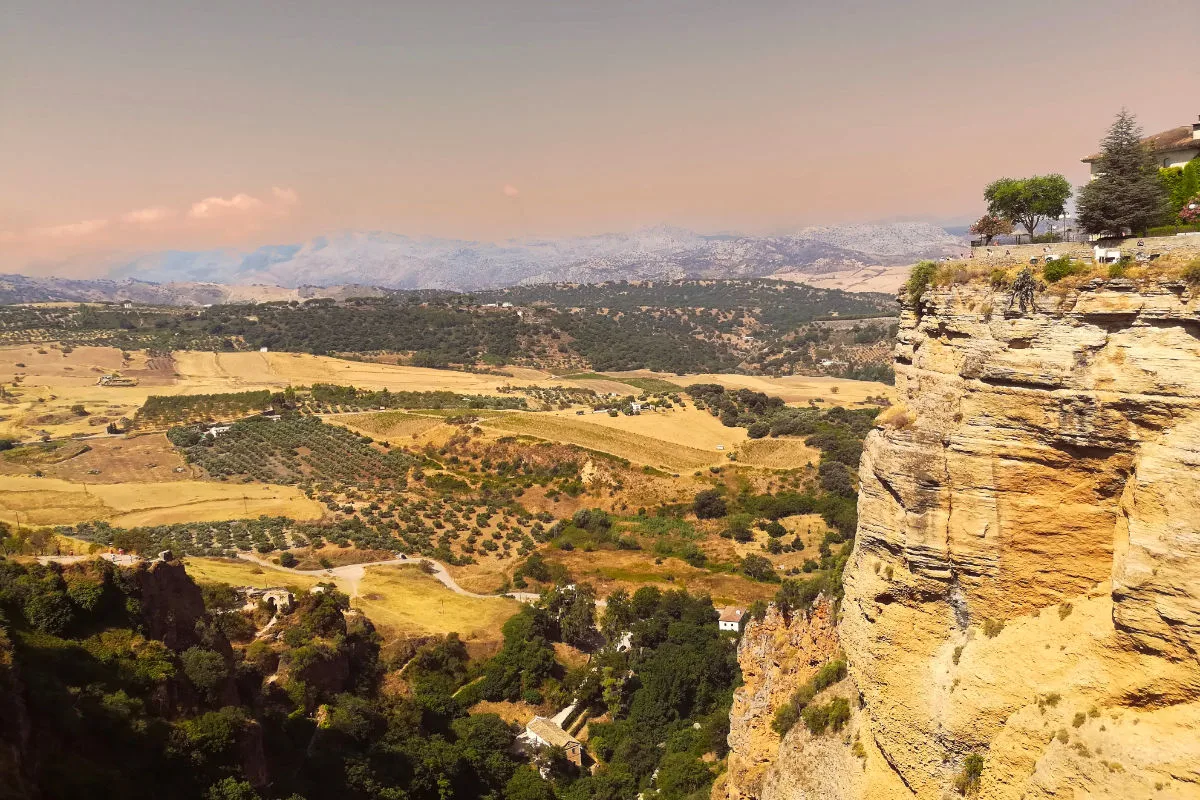 A scenic view of the cliffs of Rhonda, in Spain.