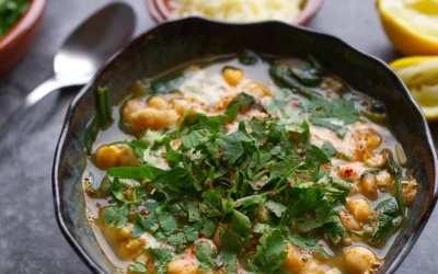 Spinach and Chickpea Soup with Lemon and Smoked Paprika