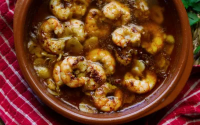 Gambas al Pil Pil Tapas Recipe (Garlic Prawns with Chili)